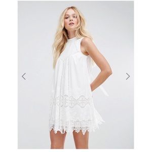 ASOS Ladder and Lace Swing mini dress